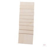60Pcs Unfinished Rectangle Wood Sign Plaque Crafts Wooden Pieces Blank