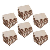 60Pcs Unfinished Rectangle Wood Sign Plaque Crafts Wooden Pieces Blank