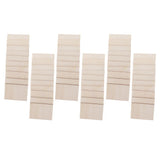 60Pcs Unfinished Rectangle Wood Sign Plaque Crafts Wooden Pieces Blank