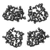 80 Pieces 22mm Metal   Clips Letter Grip Clips Office Supply -Black