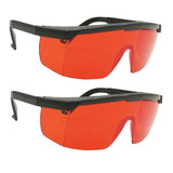 2Pcs Safety Goggles Eye Protection Blue Light Blocking Glasses with SCT- Red