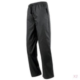 2Pcs Chef Pants Restaurant Elastic Comfy Work Trousers TypeA Black
