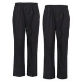 2Pcs Chef Pants Restaurant Elastic Comfy Work Trousers TypeA Black