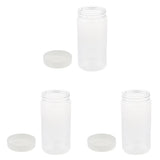 3Pcs Plastic Specimen Container Bottle Pot, Sample Jar Bottle 500ml