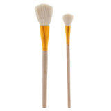 2Pcs Pottery Clay Wooden Brush Ceramics Sculpting Modeling Clay Clean Tool