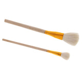 2Pcs Pottery Clay Wooden Brush Ceramics Sculpting Modeling Clay Clean Tool