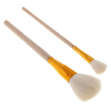 2Pcs Pottery Clay Wooden Brush Ceramics Sculpting Modeling Clay Clean Tool