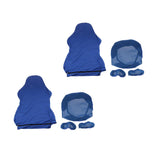 2x Blue Computer Stretch Swivel Gaming Chair Slipcover Cover