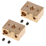 2pcs Brass Heater Block Copper Hotend V6 Nozzles Extruder 3D Printer Parts
