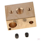 2pcs Brass Heater Block Copper Hotend V6 Nozzles Extruder 3D Printer Parts