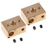 2pcs Brass Heater Block Copper Hotend V6 Nozzles Extruder 3D Printer Parts