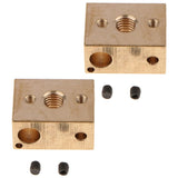 2pcs Brass Heater Block Copper Hotend V6 Nozzles Extruder 3D Printer Parts