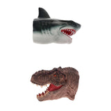 Simulation Dinosaur Animal Head Model Hand Puppets Kids Toy Shark T-Rex