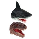 Simulation Dinosaur Animal Head Model Hand Puppets Kids Toy Shark T-Rex