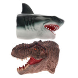 Simulation Dinosaur Animal Head Model Hand Puppets Kids Toy Shark T-Rex