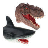 Simulation Dinosaur Animal Head Model Hand Puppets Kids Toy Shark T-Rex