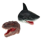 Simulation Dinosaur Animal Head Model Hand Puppets Kids Toy Shark T-Rex