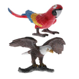 Simulation Animal Model Figure Toy Figurine Home Decor Red Parrot Bald Eagle