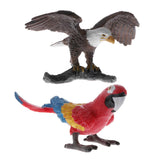 Simulation Animal Model Figure Toy Figurine Home Decor Red Parrot Bald Eagle