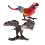 Simulation Animal Model Figure Toy Figurine Home Decor Red Parrot Bald Eagle