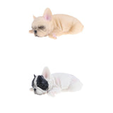 2 x Animal Model Figure Figurine Decor Sleeping French   Brown & White
