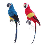 2pcs 45cm Foam Realistic Parrot Birds Figurine Garden Sculpture Home Decor