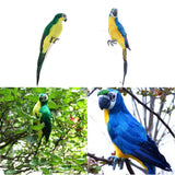2cs Realistic Macaw Parrot Artificial Feather Bird Animal Ornament Toys
