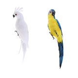 2Pcs Realistic Macaw Parrot Artificial Feather Bird Animal Ornament Kids Toy