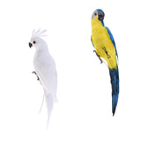 2Pcs Realistic Macaw Parrot Artificial Feather Bird Animal Ornament Kids Toy