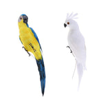 2Pcs Realistic Macaw Parrot Artificial Feather Bird Animal Ornament Kids Toy