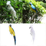2Pcs Realistic Macaw Parrot Artificial Feather Bird Animal Ornament Kids Toy