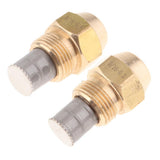 2pcs Brass Hollow Fuel Oil Furnace Burner Spray Nozzle 9/16'' Thread Connect