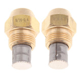 2pcs Brass Hollow Fuel Oil Furnace Burner Spray Nozzle 9/16'' Thread Connect