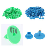 200PCS Numbered Livestock Ear Tag for Pig Cow Cattle Goat Sheep Blue & Green