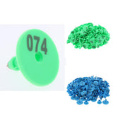 200PCS Numbered Livestock Ear Tag for Pig Cow Cattle Goat Sheep Blue & Green