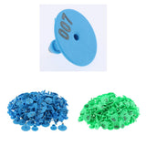 200PCS Numbered Livestock Ear Tag for Pig Cow Cattle Goat Sheep Blue & Green