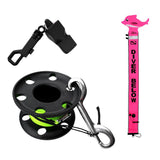 Scuba Diving Surface Marker Buoy SMB Safety Sausage Tube+Dive Reel+Whistle