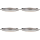 4Pcs stainless steel Round Tray Barbecue Dish fruit dinner plate