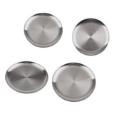 4Pcs stainless steel Round Tray Barbecue Dish fruit dinner plate
