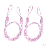 4PCS  Rope Curtain Drape Tiebacks Tassel Living Room Bedroom Pink