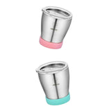 2 Pieces Stainless Steel Cup Outdoor Coffee Tea Juice Water Drinks Mug Green