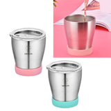 2 Pieces Stainless Steel Cup Outdoor Coffee Tea Juice Water Drinks Mug Green
