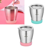 2 Pieces Stainless Steel Cup Outdoor Coffee Tea Juice Water Drinks Mug Green