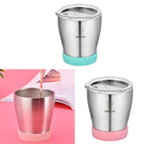 2 Pieces Stainless Steel Cup Outdoor Coffee Tea Juice Water Drinks Mug Green