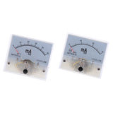 2xDC Ammeter Analog Panel Amp Meter Current Gauge Pointer Type 0-30mA 0-50mA