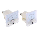 2Pcs DC Ammeter Analog Panel Amp Meter Current Gauge Pointer Type 0-10A 0-5A