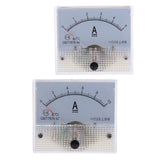 2Pcs DC Ammeter Analog Panel Amp Meter Current Gauge Pointer Type 0-10A 0-5A
