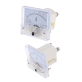 2Pcs DC Ammeter Analog Panel Amp Meter Current Gauge Pointer Type 0-10A 0-5A