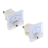 2Pcs DC Ammeter Analog Panel Amp Meter Current Gauge Pointer Type 0-10A 0-5A