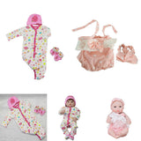 2 Sets Lovely Reborn Doll Outfits - Princess Dress Rompers Headband Clothes